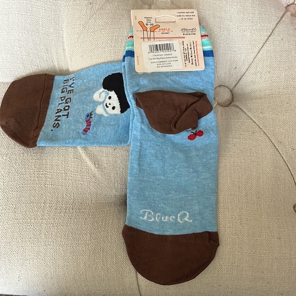 Blue Q “I’ve got big plans” ankle socks size 5-10 - Picture 3 of 3